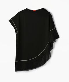 TOMORROWLAND / トゥモローランド カットソー | コットンミラノリブ アシンメトリードレープチュニックプルオーバー