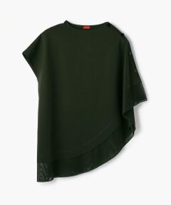 TOMORROWLAND / トゥモローランド カットソー | コットンミラノリブ アシンメトリードレープチュニックプルオーバー