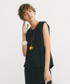 TOMORROWLAND / トゥモローランド カットソー | スーピマコットンジャージー ノースリーブプルオーバー