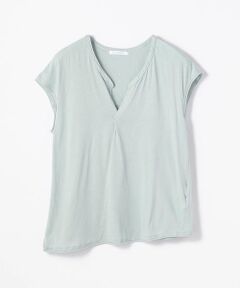 TOMORROWLAND / トゥモローランド カットソー | ボタニカルダイコットン スタンドカラープルオーバー