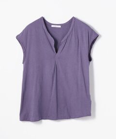 TOMORROWLAND / トゥモローランド カットソー | ボタニカルダイコットン スタンドカラープルオーバー