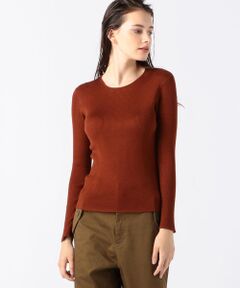 TOMORROWLAND / トゥモローランド ニット・セーター | シルクポリエステルリブ クルーネックプルオーバー