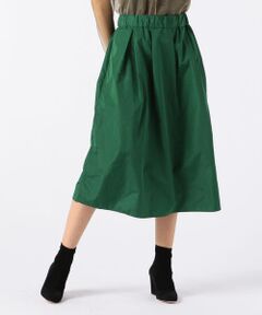 TOMORROWLAND / トゥモローランド ミニ・ひざ丈スカート | ポリエステルタフタ ランダムタックスカート