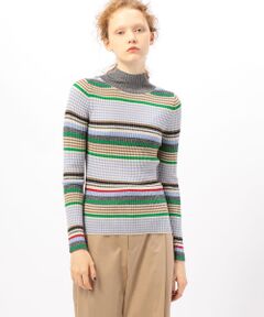 TOMORROWLAND / トゥモローランド ニット・セーター | ウーステッドウールリブ ハイネックプルオーバー