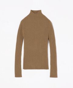 TOMORROWLAND / トゥモローランド ニット・セーター | ウーステッドウールリブ ハイネックプルオーバー