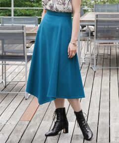 TOMORROWLAND / トゥモローランド ミニ・ひざ丈スカート | ウールビーバー アシンメトリーサーキュラースカート