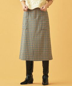 ウールフランネル トラペーズスカート