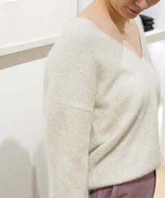 TOMORROWLAND / トゥモローランド ニット・セーター | ウールパール Vネックプルオーバー