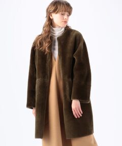 TOMORROWLAND / トゥモローランド その他アウター | メリノムートン ノーカラーコート