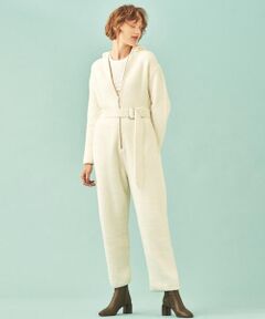 TOMORROWLAND / トゥモローランド サロペット・オールインワン | アンゴラモール フーデッドジャンプスーツ