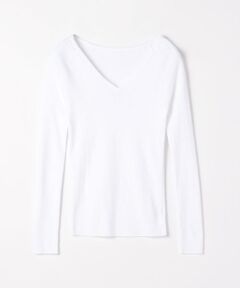 TOMORROWLAND / トゥモローランド ニット・セーター | ギザコットンリブ Vネックプルオーバー