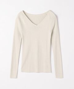 TOMORROWLAND / トゥモローランド ニット・セーター | ギザコットンリブ Vネックプルオーバー