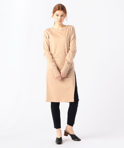 セール コットンパイルフリース アシンメトリーネックワンピース ミニ丈 ひざ丈ワンピース Tomorrowland トゥモローランド ファッション通販 タカシマヤファッションスクエア