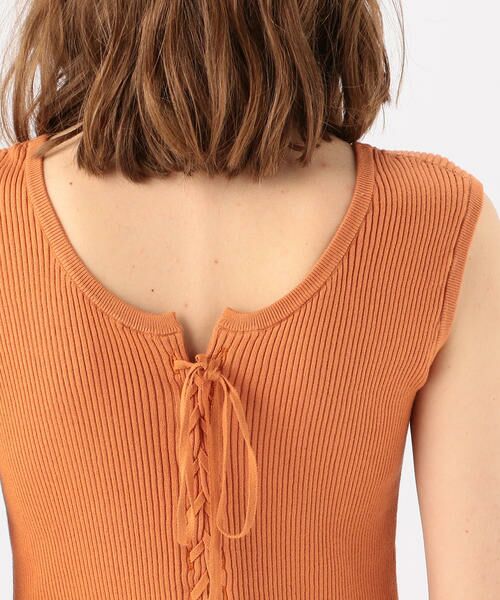 セール コットンリブ バックレースアップタンクトップ タンクトップ Tomorrowland トゥモローランド ファッション通販 タカシマヤファッションスクエア