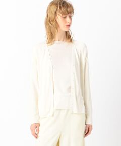 TOMORROWLAND / トゥモローランド カーディガン・ボレロ | ブライトシルク Vネックカーディガン