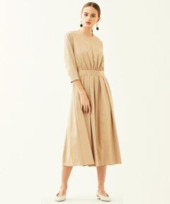 TOMORROWLAND / トゥモローランド ロング・マキシ丈ワンピース | コットンハイゲージスムース クルーネックワンピース