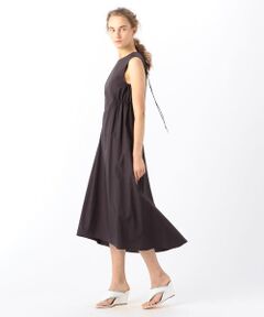 TOMORROWLAND / トゥモローランド ロング・マキシ丈ワンピース | コットンタイプライター ノースリーブフレアワンピース