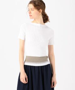 TOMORROWLAND / トゥモローランド ニット・セーター | ギザコットンリブ ボートネックプルオーバー