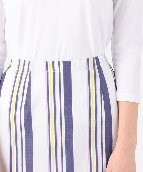 TOMORROWLAND / トゥモローランド ミニ・ひざ丈スカート | FIL コットンポプリン ストライプスカート | 詳細5