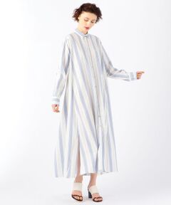 TOMORROWLAND / トゥモローランド ロング・マキシ丈ワンピース | forte_forte コットンシルク ストライプロングワンピース