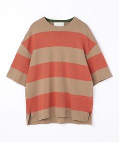 ボールドボーダー ビッグニットTシャツ tricot-T