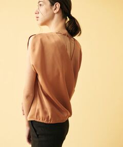 TOMORROWLAND / トゥモローランド シャツ・ブラウス | スムースサテン バックカシュクールブラウス
