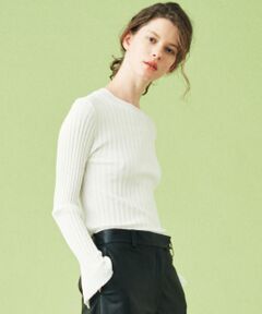 TOMORROWLAND / トゥモローランド ニット・セーター | ハイツイストワイドリブ ベルスリーブプルオーバー
