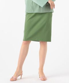 TOMORROWLAND / トゥモローランド ミニ・ひざ丈スカート | カシミヤタッチコットン タイトスカート