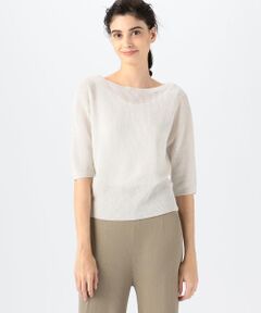 TOMORROWLAND / トゥモローランド ニット・セーター | リネンベーシック ボートネックプルオーバー