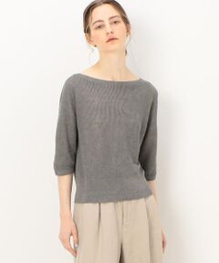 TOMORROWLAND / トゥモローランド ニット・セーター | リネンベーシック ボートネックプルオーバー