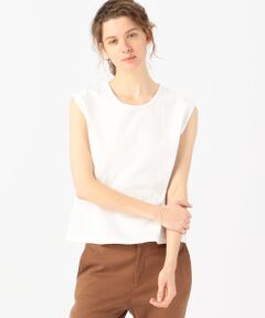 TOMORROWLAND / トゥモローランド カットソー | コットンジャージー ノースリーブプルオーバー