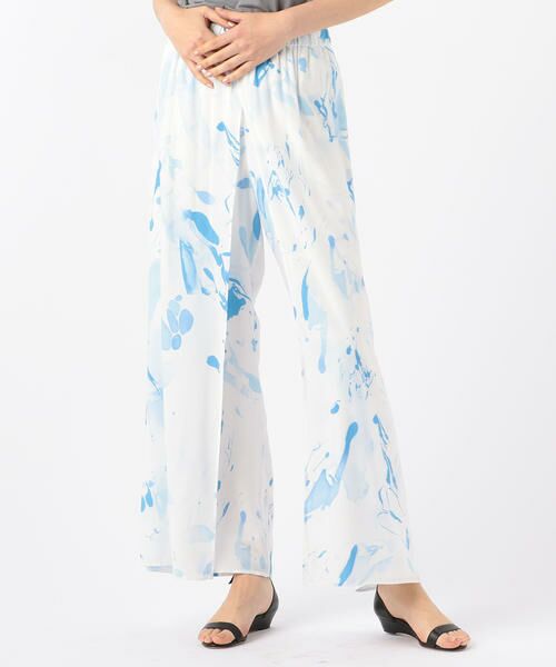 TOMORROWLAND / トゥモローランド その他パンツ | ウォッシャブルレーヨンマーブルプリント オーバーラップパンツ | 詳細3