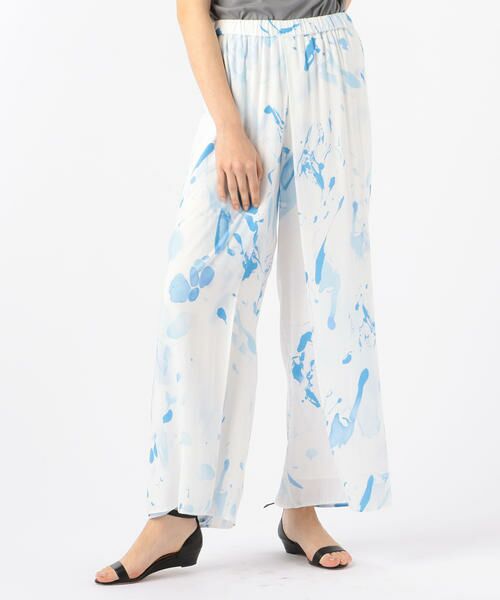 TOMORROWLAND / トゥモローランド その他パンツ | ウォッシャブルレーヨンマーブルプリント オーバーラップパンツ | 詳細4