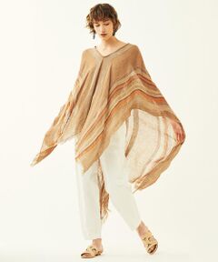 TOMORROWLAND / トゥモローランド その他トップス | リネンコットンマルチストライプ ポンチョ