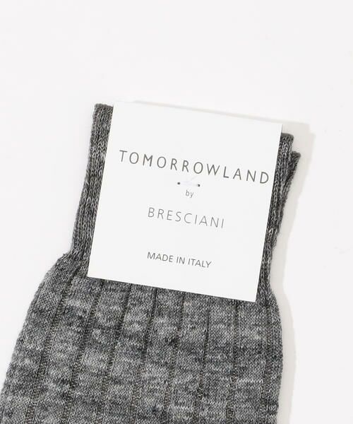 TOMORROWLAND / トゥモローランド ソックス | 【別注】BRESCIANI×TOMORROWLAND リネン リブソックス | 詳細1