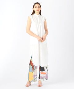 TOMORROWLAND / トゥモローランド ロング・マキシ丈ワンピース | コットンサテン バックオープンシャツワンピース