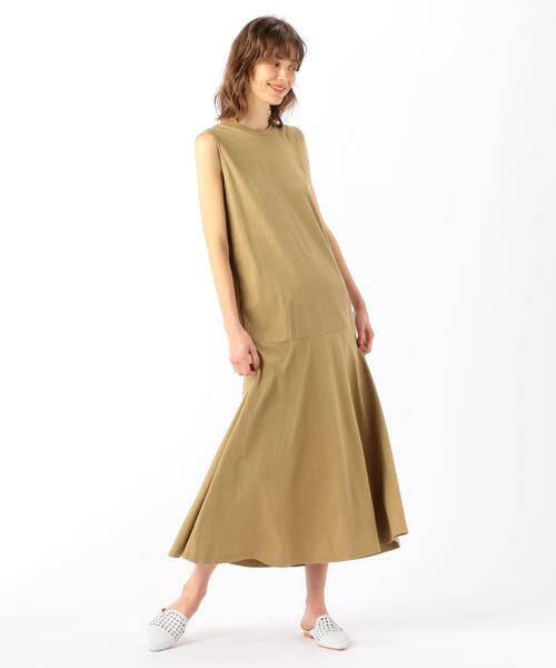 セール ソフトコットン ノースリーブマキシワンピース ロング マキシ丈ワンピース Tomorrowland トゥモローランド ファッション通販 タカシマヤファッションスクエア