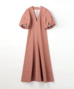 TOMORROWLAND / トゥモローランド ロング・マキシ丈ワンピース | LEE MATHEWS Queenie コットンリネン Vネックパフスリーブロングワンピース