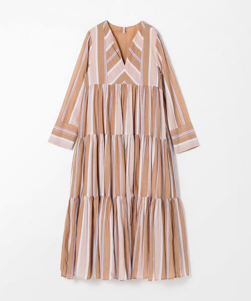 セール Fil コットンボイルストライプ ティアードワンピース ロング マキシ丈ワンピース Tomorrowland トゥモローランド ファッション通販 タカシマヤファッションスクエア