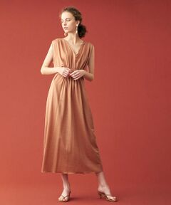 TOMORROWLAND / トゥモローランド ロング・マキシ丈ワンピース | 【別注】BAUME×TOMORROWLAND リヨセルジャージー  ウエストマークロングワンピース