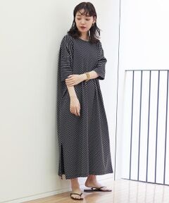 TOMORROWLAND / トゥモローランド ロング・マキシ丈ワンピース | ファインコットン クルーネックワンピース