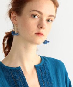 TOMORROWLAND / トゥモローランド ピアス・イヤリング | LEVENS JEWELSブループレートバランスピアス