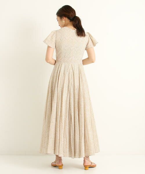 セール 別注 Mariha Tomorrowland コットン ジグザグプリントカシュクールワンピース ロング マキシ丈ワンピース Tomorrowland トゥモローランド ファッション通販 タカシマヤファッションスクエア