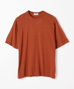 JOHN SMEDLEY コットン クルーネックショートスリーブニット