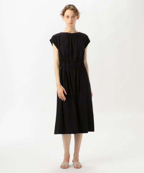 セール エンザイムツイル ネックギャザーワンピース ロング マキシ丈ワンピース Tomorrowland トゥモローランド ファッション通販 タカシマヤファッションスクエア