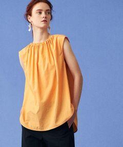 TOMORROWLAND / トゥモローランド シャツ・ブラウス | コットンシルクタイプライター ネックギャザーブラウス