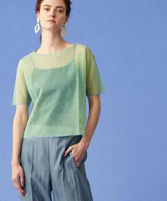 TOMORROWLAND / トゥモローランド ニット・セーター | シアーナイロン ボートネックプルオーバー