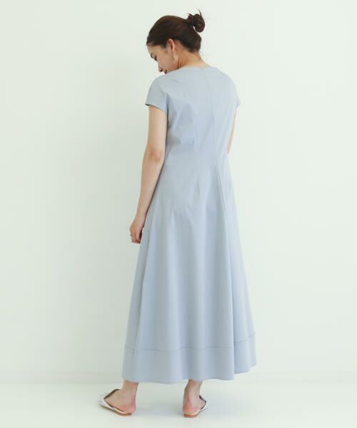 セール コンパクトコットンスムースジャージー クルーネックフレアワンピース ロング マキシ丈ワンピース Tomorrowland トゥモローランド ファッション通販 タカシマヤファッションスクエア