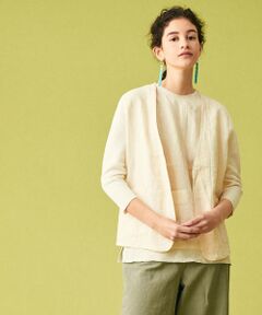 TOMORROWLAND / トゥモローランド その他アウター | リネンインターロック ノーカラージャケット