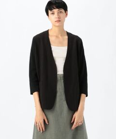 TOMORROWLAND / トゥモローランド その他アウター | リネンインターロック ノーカラージャケット